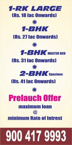 New project launching 1bhk with master bedroom and 2bhk with master bedroom available