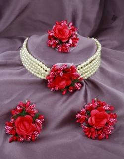 Designer Artificial Flower Jewellery Collection Online at Best Price by Anuradha Art Jewellery